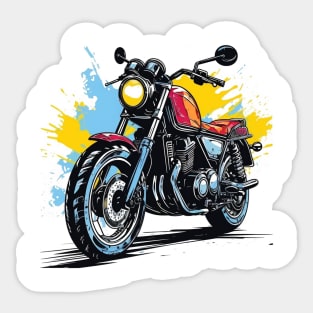 motorcycle with pop art style Sticker